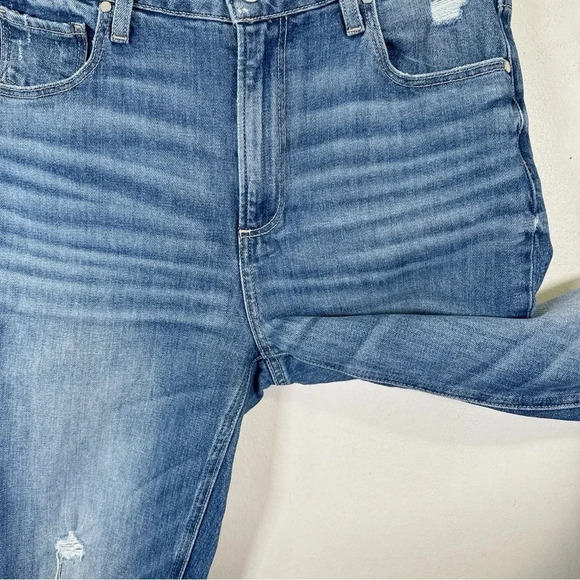 Paige Womens Size 27 Sarah Slim Destructed Ribbed Jeans - Picture 8 of 16